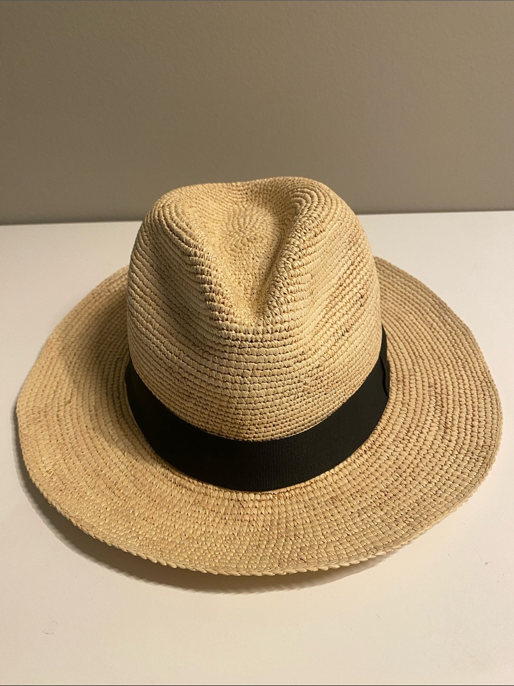 Cuyana Straw Ecuador Straw Hat with Black Band Natural - Picture 2 of 9